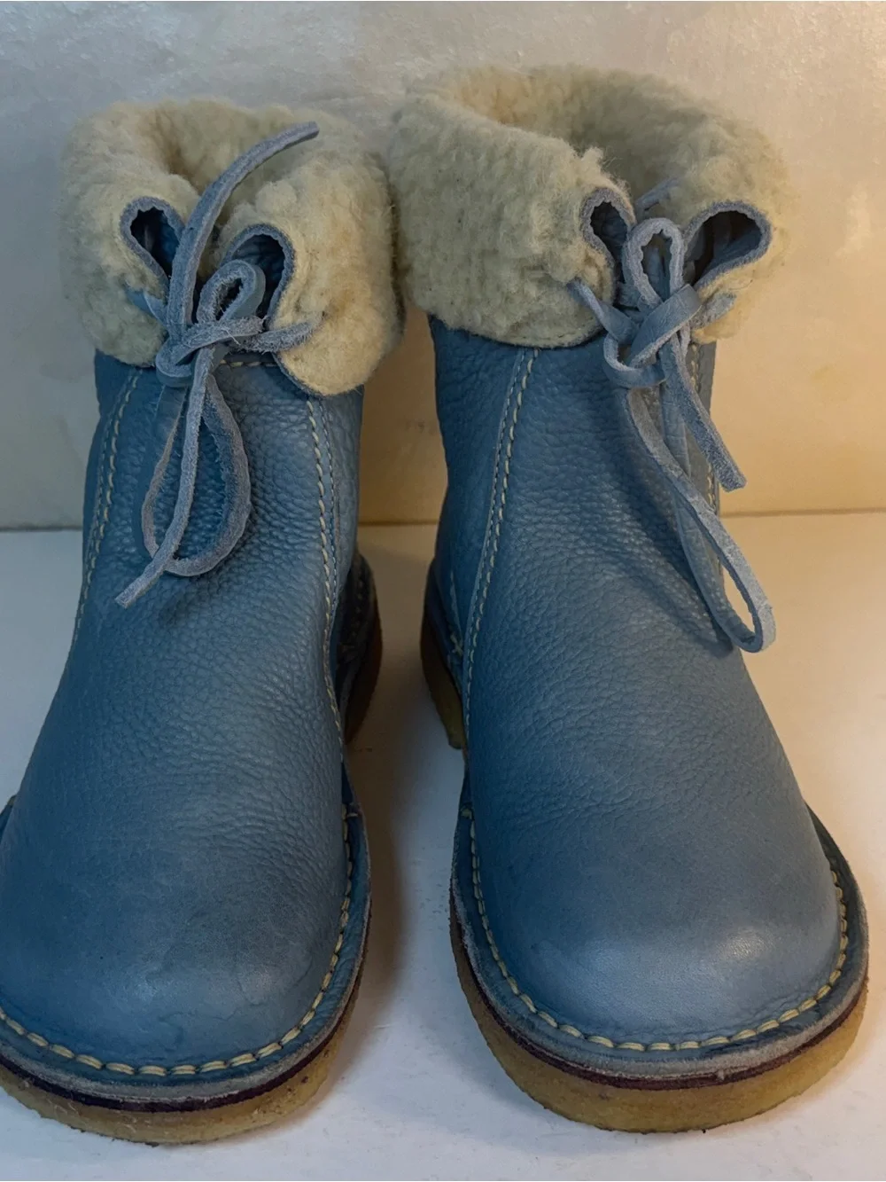 Duckfeet Århus Jeans Blue Wool-Lined Leather Boots